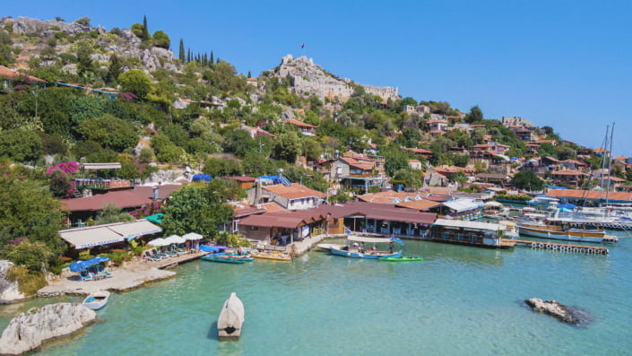Simena Kalesi ve Mezar; Kekova
