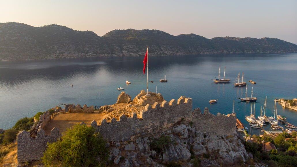 Simena Kalesi'nde Gün Batımı, Kekova